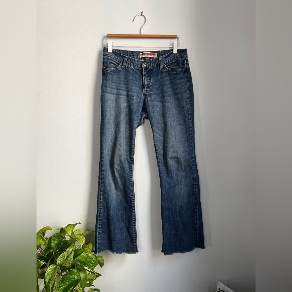 GAP Blue Flare Jeans with Raw Hem